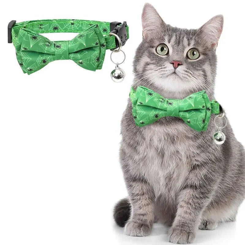 Pet Halloween Bow Collars