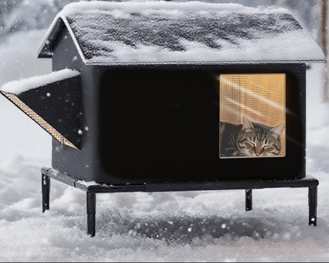 Self Heating Outdoor Luxury Dog and Cat Cabin