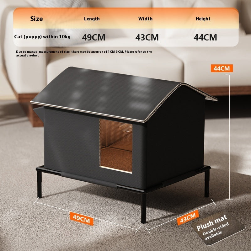 Self Heating Outdoor Luxury Dog and Cat Cabin