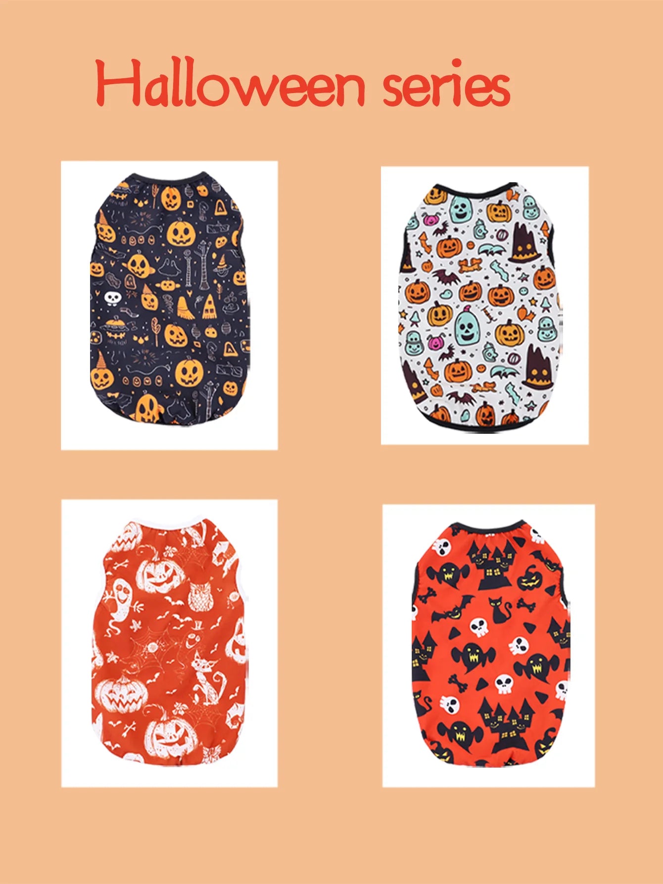 Halloween Pet vest. Dog or Cat Halloween sleeveless vest