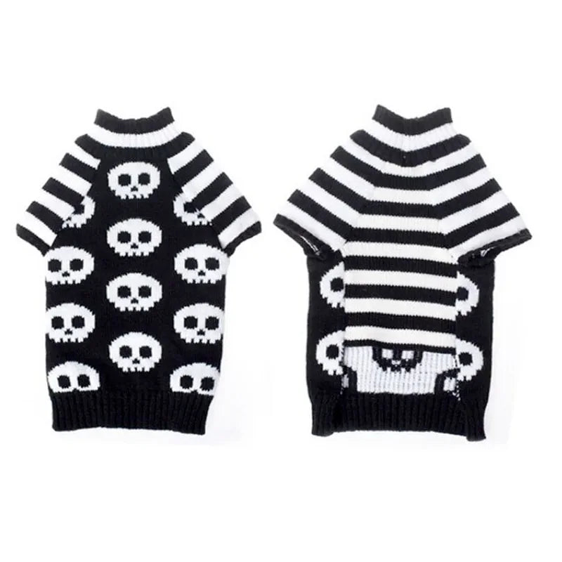 Dog and Cat Cosy Halloween Skull sweater