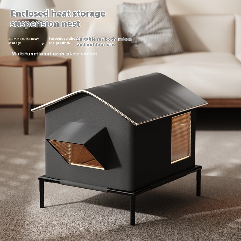 Self Heating Outdoor Luxury Dog and Cat Cabin